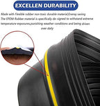 16.5Ft/5M Universal Garage Threshold Seal Strip Garage Door Bottom Weatherproof Strip Rubber DIY Weather Stripping Replacement Not Include Sealant/Adhesive (Black-Yellow Line) - Image 4