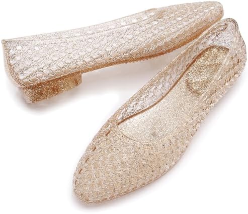 Jelly Flats for Women Jelly Sandals Low Heel Jellies Shoes Clear Pumps - Image 4