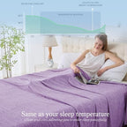 Cooling Blanket Queen Size, 90"x90" Cooling Blankets for Hot Sleepers, Cold Blanket Thin Lightweight Breathable Soft for Couch Bed, Lightweight Blanket Keep Cool for Night Sweats - Image 3