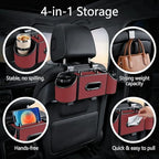 Back Seat Car Organizer, Nappa Leather Seat Organizer with Cup Holders - Image 2