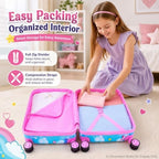 5PCS Kids Luggage Girls Suitcase Set, 16" Hardside Carry-on Unicorn - Image 6