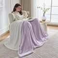 NANPIPER Warm Sherpa Blanket for Couch, Soft Fleece Twin Size for Winter, Fuzzy Plush Throw Gift for Women, Lavender 60x80 Inches by NANPIPER