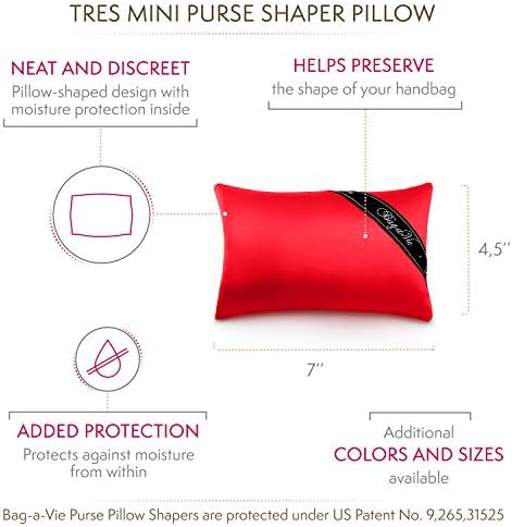 Bag-a-Vie Handbag Purse Shaper Pillow – Tres Mini 7”x4.5” - Fits Mini Flap and Clutches - Image 3