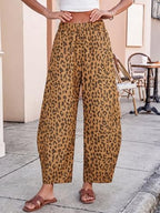 Tankaneo Womens Wide Leg Palazzo Pants Barrel Baggy Trousers with Pockets - Image 3
