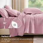 Love's cabin Quilts for Queen Bedspreads, 7 Pieces Bed in a Bag, Pink - Image 4