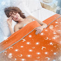 inhand Cooling Blanket Twin Size (60"x80") - Double Sided Cooling Blankets for Hot Sleepers, Cool Soft Lightweight Summer Blanket for Dorm Room Essentials, Picnic, College Dorm Bedding Sunset Orange by inhand