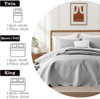 IR Imperial Rooms California King Quilt Bedspread Silver Leaf 8-Pack - Image 4