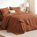 Love's cabin Quilts for Queen Bedspreads, 7 Pieces Bed in a Bag, Umber by Lovescabin
