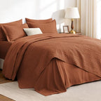 Love's cabin Quilts for Queen Bedspreads, 7 Pieces Bed in a Bag, Umber by Lovescabin