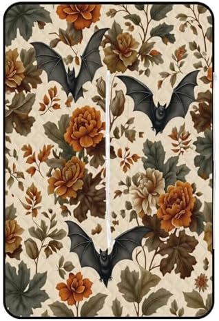 Halloween Bat Floral Extra Large Picnic Blankets Waterproof Foldable Beach Blanket Waterproof Sandproof Outdoor Packable Camping Blanket with Zip 59"x39" - Image 3