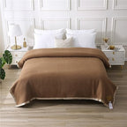 Heavy Warm Wool Blanket,500GSM 100 Percent Pure New Zealand Wool,Soft Large Queen Size for The Bed,Sheep Woolrich Blanket Camping,Queen Size/Full Size(Dark Brown,94x94In) by Unknown