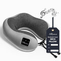 Bluetooth Music Semicircular Neck Pillow Wireless Bluetooth Speaker Suitable Airplane,Bus,Train,Car,Office,and Outdoor Camping for Sleeping, Resting The Best Travel Essentials. (Light Gray) by ARniwer
