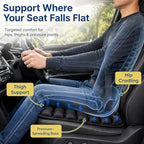Car Seat Cushion for Long Drives, Seat Cushion for Car, Inflatable Car Seat Cushions for Driving, Adjustable Truck Driver Seat Pad for Auto, SUV, Office Chair, Built-in Pump, Black - Image 3