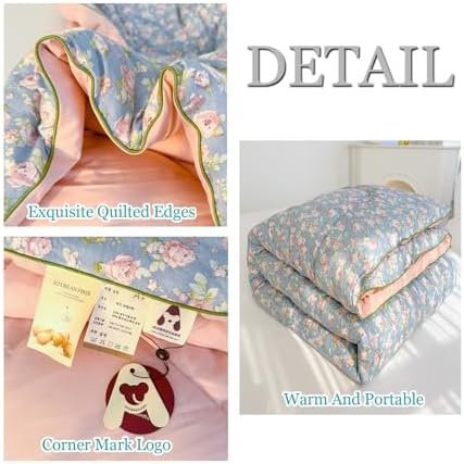 Simple Spring Comforter Full Size, Category A Maternal and Infant Grade Quilt Core - Healthy Warm Comfortable Comforter for Bedroom Living Room Bed Decor(D,150 * 200cm/59 * 79") - Image 3