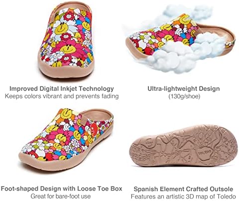 UIN Slipper Woman Travel Art Painted Shoes Wide Toe Casual Home Slip On Mules Malaga - Image 7
