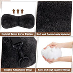 Colingmill 2 Pcs Neck Pillow for Recliner Chair Headrest,Black and Grey - Image 4