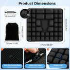 Airplane Seat Cushion for Long Flights, Press Type Air Seat Cushion for Travel Airplane, Portable & Inflatable Cushion for Wheelchair, Driving, Office Chair, 48 Airbags with Storage Bag & Pump - Image 5