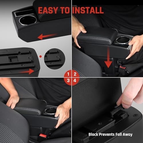 YJYWZH Armrest Box for Kia Rio 2018-2023 Accessories, White Thread - Image 3