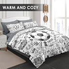 WeCozy Full Comforter Set with Sheets, 7 Pieces Soccer Ball Bedding - Image 4