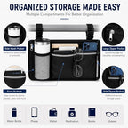 Side Storage Organizer Bag for Quantum_Rehab Edge_3_Stretto 2021-2026, Multi Pocket Armrest Pouch with Zipper Compartment, Universal Carry Organizer for Personal Items - Image 4