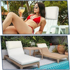 Headrest Pillow for Pool Chaise Lounge, Pool Lounge Pillows Outdoor with Elastic Band for Recliner and Pool Patio Chairs, Head Neck Support Pillow (22x8.6x3.9,Beige) - Image 4