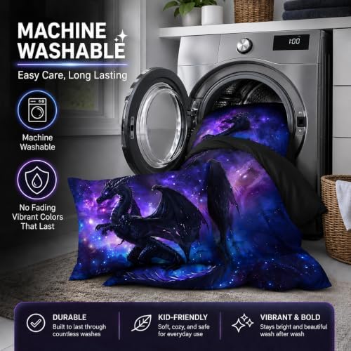 CCoutueChen Kids Comforter Set King - Boys Teens Dragon Bedding - Image 6