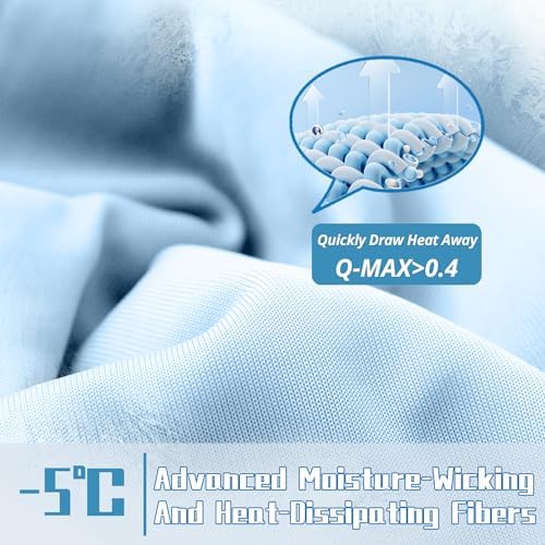 DOWNCOOL Cooling Comforter Twin Size, Blue Cooling Blanket for Hot Sleeper - Image 2