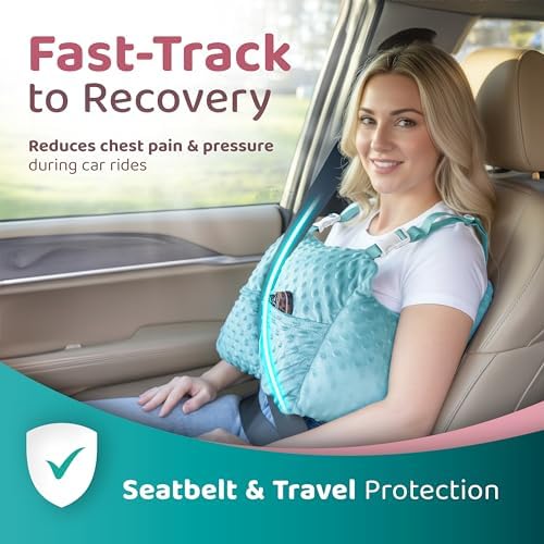 Zomaple Post Mastectomy Pillow with Strap – Breast Surgery Recovery Support - Image 3