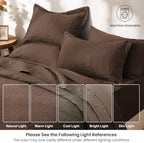 Love's cabin Quilts for Queen Bedspreads, 7 Pieces Bed in a Bag, Brown - Image 6