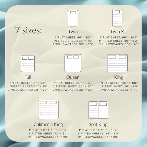 Twin Size Sheets Set, Cooling & Soft Deep Pocket Bed Sheets, 3PC - Image 4