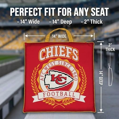 NFL Kansas City Chiefs Crest Logo Stadium Cushion - Image 4