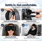 Nuvora Travel - Sleep Set 3-in-1 Eye Mask Head & Arm Support - Image 3