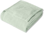 Sweet Home Collection 100% Fine Cotton Blanket Luxurious Weave Stylish Design Soft and Comfortable All Season Warmth, King, Mint - Image 2