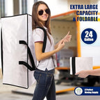 Cosy Family 12 Pack Heavy Duty Moving Bags with Backpack Straps - Strong Handles & Zippers, Storage Totes For Space Saving, Fold Flat, Alternative to Moving Box (X-Large-Set of 12, Clear) - Image 7