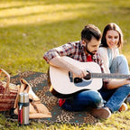 Outdoor Family Beach Picnic Blanket Rustic Brown Teal Western Country Tooled Leather Pattern Waterproof Large Picnic Mat Foldable Sandproof Camping Blanket - Image 4