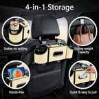 Back Seat Car Organizer, Nappa Leather Seat Organizer with Cup Holders - Image 2