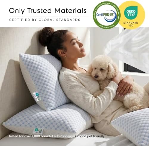 Nestl Cooling Memory Foam Pillow, Toddler, 4-Pack - Image 3