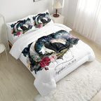Nttopship Black Cat Comforter Set for Adults 3Pcs,Moonlit Night Cat Bedding Twin Size Soft Warm Bedding for All Season Room Decor with 1 Comforter and 2 Pillow Case - Image 3