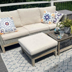 FLYMEI Patio Cushion Covers 24x24x4, Beige, 4Packs - Image 7