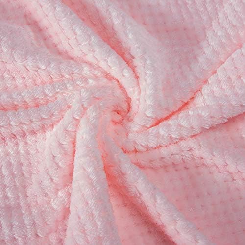 Fuzzy Throw Blanket, Plush Fleece Blankets for Adults, Toddler, Boys and Girls, Warm Soft Blankets and Throws for Bed, Couch, Sofa, Travel and Outdoor, Camping (Queen(80"x90"), XXL-Baby Pink) - Image 3