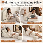 Reading Pillow/Backrest Pillow with Arms, Cup Holder & Phone Pocket - Image 7