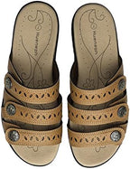 Women's Comfort Leather Slides Lightweight Flat Sandals Cute Slip On Casual Walking Slippers - Image 6