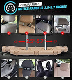 JZCreater Car Headrest Pillow, 180°Adjustable Car Headrest, Head Neck Support Pillow, U- Shaped Design, Travel Sleeping Car Headrest, fit for Car Seat with Bar，Ideal for Kids and Adults (Beige) - Image 4