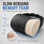 Universal Memory Foam Car Headrest Neck Pillow, Ergonomic Support (Coffee,Set) - Image 5