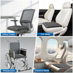 Travel Seat Cushion for Airplane, 56 Bubbles Portable Air Seat Cushions, Coccyx Tailbone Pain Relief Chair Pad, Inflatable Cushion for Office Chair, Wheelchair, Camping, Home Living (Grey) - Image 4