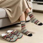 Womens Fuzzy Slipper with Socks Warm Cozy House Slipper and Socks Set Plush Winter Shoes for Indoor - Image 4