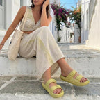 CUSHIONAIRE Fame Pillow Recovery Sandals for Women, Adjustable Double Buckle Waterproof EVA Cloud Slides for Women - Image 5