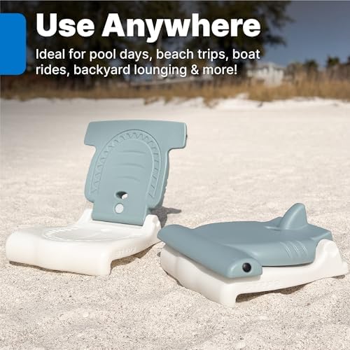 Step2 Kids Hammerhead Flip Seat 2 Pack, Portable Outdoor Chair for Poolside, Camping, Beach, Stadium, Providing Back Support, Made of UV20 Durable Plastic, Aqua - Image 6