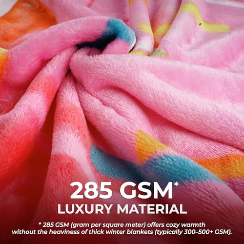 Zulay Kitchen Donut Blanket – 80 Inch Round Pink Glazed Throw – Soft 285 GSM Flannel Blanket for Adults & Kids – Funny, Cozy, Novelty Gift for Home, Travel & More - Image 4