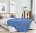 Utopia Bedding 100% Cotton Waffle Blanket Queen Size Wedgewood, 90x90 Inch - Image 6